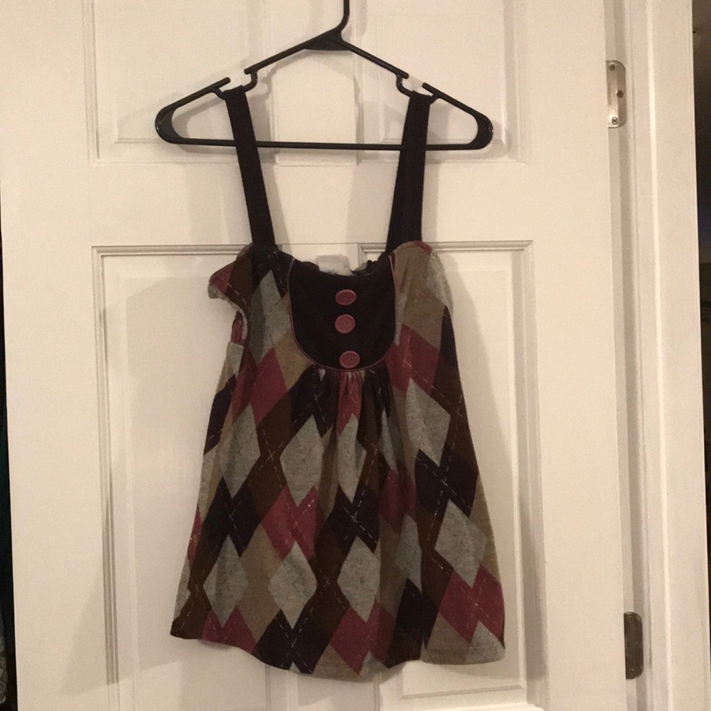 Argyle pattern tank top